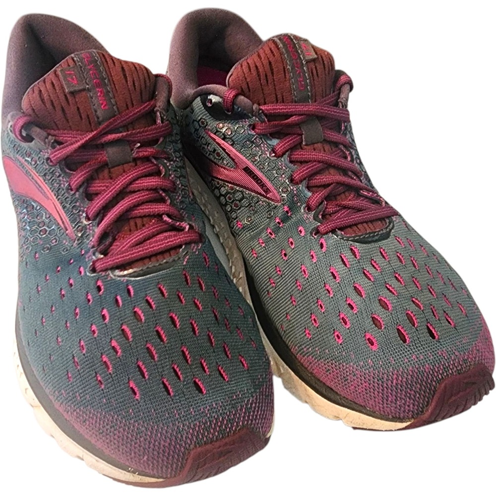 Brooks Women's Athletic Shoes in Gray and Burgundy